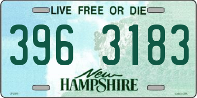 NH license plate 3963183