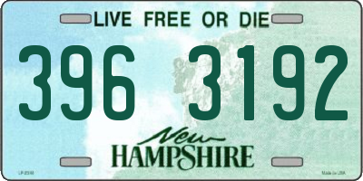 NH license plate 3963192