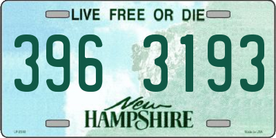 NH license plate 3963193