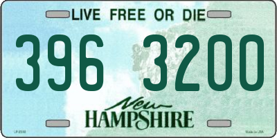 NH license plate 3963200