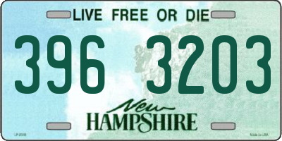 NH license plate 3963203