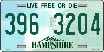 NH license plate 3963204