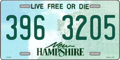 NH license plate 3963205