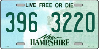 NH license plate 3963220