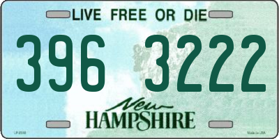 NH license plate 3963222