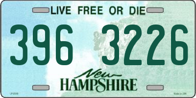 NH license plate 3963226