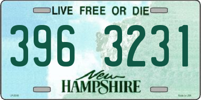 NH license plate 3963231