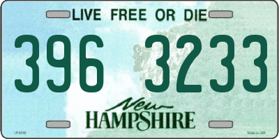 NH license plate 3963233