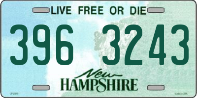 NH license plate 3963243