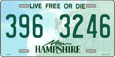 NH license plate 3963246