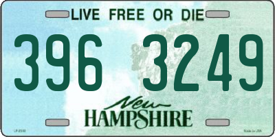 NH license plate 3963249