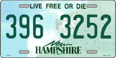 NH license plate 3963252