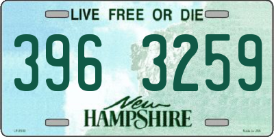 NH license plate 3963259