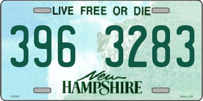 NH license plate 3963283