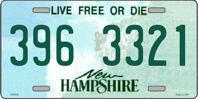 NH license plate 3963321