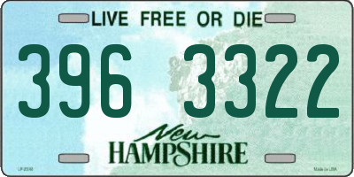 NH license plate 3963322