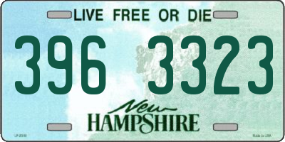 NH license plate 3963323