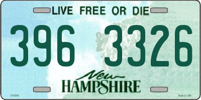 NH license plate 3963326