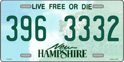 NH license plate 3963332