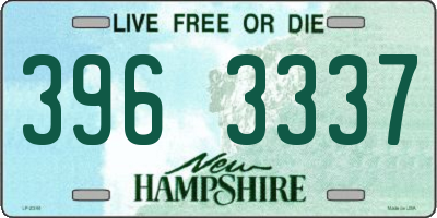 NH license plate 3963337