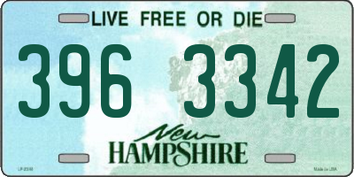 NH license plate 3963342