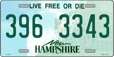 NH license plate 3963343