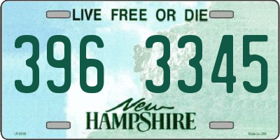 NH license plate 3963345