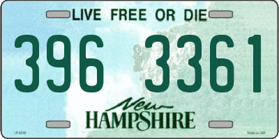 NH license plate 3963361