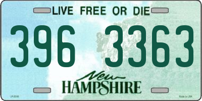 NH license plate 3963363