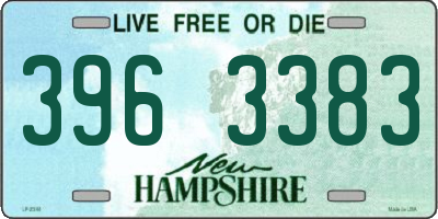 NH license plate 3963383