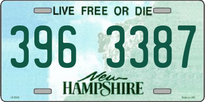 NH license plate 3963387