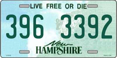 NH license plate 3963392