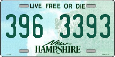 NH license plate 3963393
