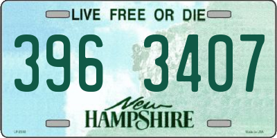 NH license plate 3963407