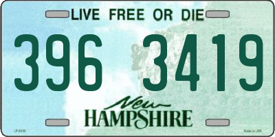 NH license plate 3963419