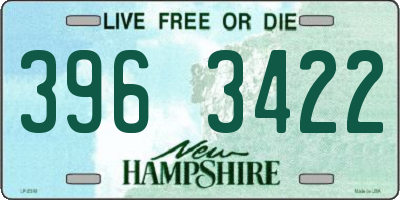 NH license plate 3963422