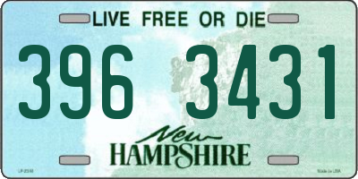 NH license plate 3963431