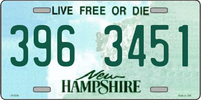 NH license plate 3963451