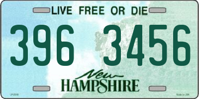 NH license plate 3963456