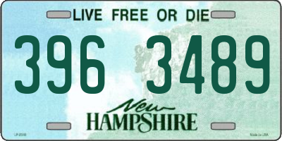 NH license plate 3963489