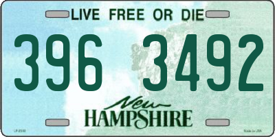 NH license plate 3963492