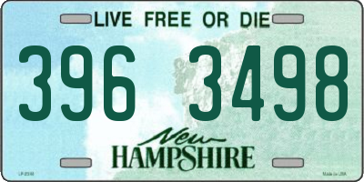 NH license plate 3963498