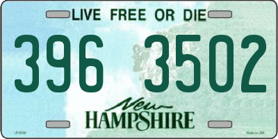 NH license plate 3963502