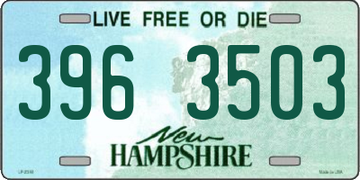 NH license plate 3963503