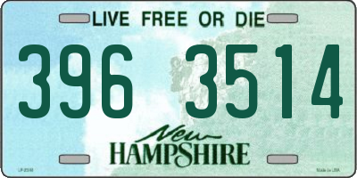 NH license plate 3963514