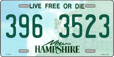 NH license plate 3963523