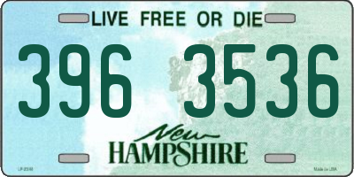 NH license plate 3963536