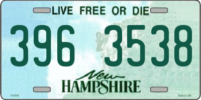 NH license plate 3963538
