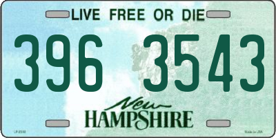 NH license plate 3963543