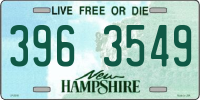 NH license plate 3963549
